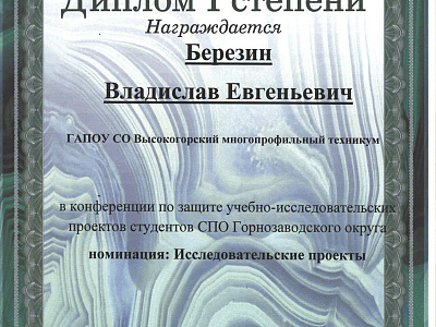 Березин Владислав